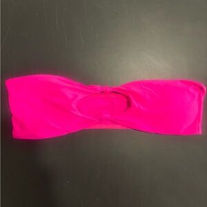 SHEIN Hot Pink Swim Bandeau Top